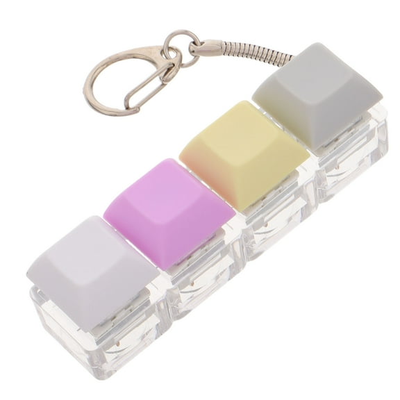 FRCOLOR Keyboard Keycap Tester Keychain Plastic Keychain Decor Bag Keyring Pendant Backpack Keyring Handbag Hanging Charm