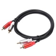 thumbnail image 1 of Cable Estéreo Macho A Macho, aleación De Zinc Antipérdida OFC Cable De Altavoz Estéreo Macho A Macho De 3,3 Pies Para Cine En Casa, 1 of 7