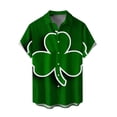 thumbnail image 1 of Pntutb Men's T-Shirts Clearance Men Casual Buttons Beach Print Turndown Short Sleeve Shirt Blouse, 1 of 3