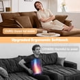 thumbnail image 4 of PARKWELL 87" Sectional Sofa,Modular Deep Seat Sofa Couch with Ottoman,Comfy Upholstered Sleeper Couch for Living Room, Apartment, Office, Brown, 4 of 7