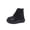 16#Black, variant on Unisex Kids Quilted Lace Up Fleece Lined Ankle Boots Chunky Soft Non Slip Warm Winter Cotton Snow Boots For Big Boys Girls