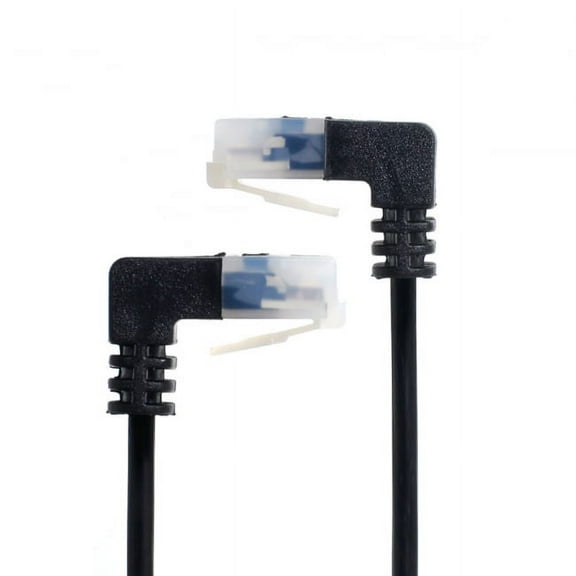 Chenyang CY Ultra Slim Cat6 Ethernet Cable RJ45 Down Angled 25cm UTP Network Cable Patch Cord 90 Degree Cat6a Lan for Laptop Router TV BOX Cable