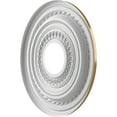 thumbnail image 4 of Ekena Millwork 13"OD x 3 1/2"ID x 3/4"P Cole Thermoformed PVC Ceiling Medallion (Fits Canopies up to 4 1/4"), Universal Aged Metallic Vintage Gold, 4 of 10