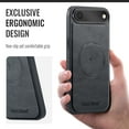 thumbnail image 5 of Phone Case for iPhone Air, Compatible with MagSafe, PU Leather Back Case, Vintage Protective Ultra Slim Shockproof Classic Durable Magnetic Phone Case for iPhone Air, Black, 5 of 5