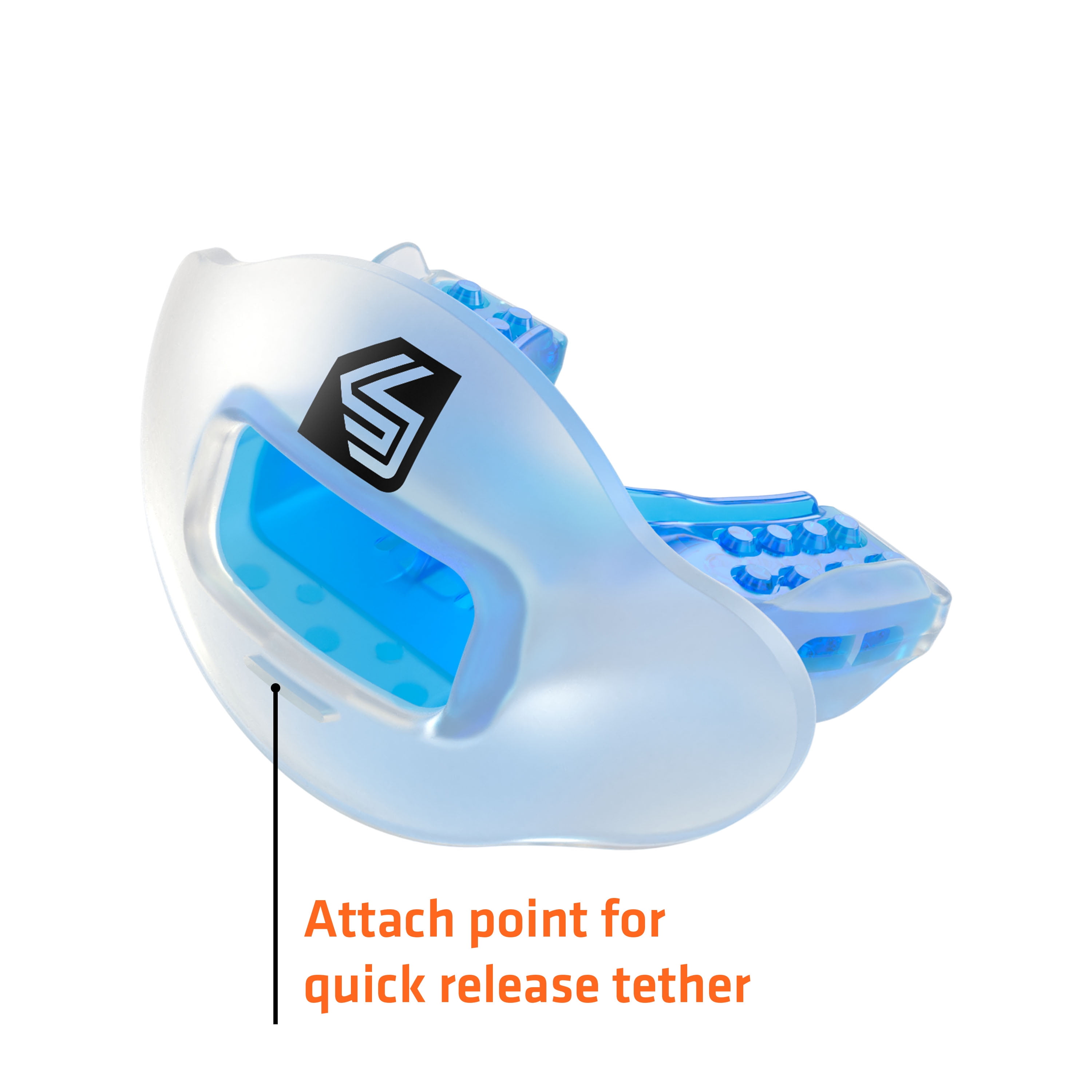 (2 pack) Shock Doctor, Max Air Flow Lip Guard, Adult, Translucent Blue