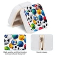 thumbnail image 5 of Football Travel Portable Square Jewelry Box Earring Necklace Bracelet Organizer Holder Display Case Decorative Stand Storage Box, 5 of 7