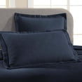 thumbnail image 4 of BNM Paisley Cotton Decorative Bedspread and Sham Set, Full, Navy Blue, 4 of 9