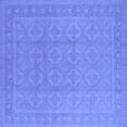 thumbnail image 1 of Ahgly Company Machine Washable Indoor Square Oriental Blue Industrial Area Rugs, 6' Square, 1 of 4