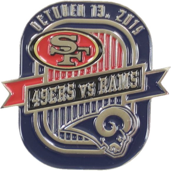 WinCraft Unisex Rams VS 49ers 10/13/19 Pin Broche, Azul,