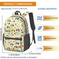 thumbnail image 3 of Tractor and Leaves Cream Pattern 17" School Backpacks for Teens,Waterproof Oxford Fabric,S-Shape Padded Straps for School,Travel,Hiking,Camping, 3 of 6