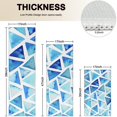 thumbnail image 4 of Blue Watercolor Triangle Pattern Kitchen Rugs Sets Of 3,Kitchen Runner Rugs Non Skid Washable,Decorative Kitchen Floor Mats for Kitchen,Sink,Laundry,17"x30"+ 17"x47" + 17"x59", 4 of 6