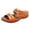 Orange, variant on Women Sandals Solid Color Slip On Open Toe Soft Sole Breathable Summer Sandals Sloped Heel Casual Footwear ,Us Size:6