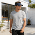 thumbnail image 5 of Trgacdwlo Sun Visor Hat Sports Adjustable Wide Brim Breathable Lightweight UV Protection Sun Hat for Men Women Tennis Baseball Black, 5 of 8