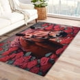 thumbnail image 1 of Horse Rug 2x3 Area Rugs Red Roses Rugs for Entryway, Flower Carpet for Bedroom Living Room, Machine Washable Non-Slip Indoor Door Mat, Soft Low Pile Area Rug, Small Decorative Rug la&190, 1 of 7
