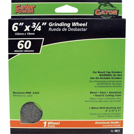 

Gator Blade 6 In. 3/4 In. Adjustable - 1 3/4 5/8 1/2 Bench Grinding Wheel