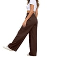 thumbnail image 4 of LEKODE Womens Wide Leg Jeans Denim Jeans for Women Loose Jeans Casual Pants Boho Pants Going Out Pants Beach Pants Sweatpants Jeans for Women Stretchy Jeans for Women Brown XL, 4 of 7