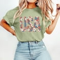 thumbnail image 4 of Raeneomay Oversized T Shirts for Women Fashion Independence Day Printed Short Sleeved Round Neck T-Shirt Top, 4 of 6