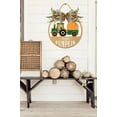 thumbnail image 3 of Eveokoki Hello Pumpkin Hanging Sign Front Door Decor Fall Decorative Wooden Signs Rustic Porch Decoration for Home Office Garden Farmhouse 12 Inch, 3 of 6