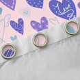 thumbnail image 4 of Manfei Kawaii Heart Curtains and Drapes,Girls Graffiti Loves Black Out Curtains,Pink Purple Blue Curtains Pack of 2 (52x63 Each) For Girls Kids,Breathable Bedroom Decorative, 4 of 6