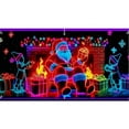 thumbnail image 5 of 16x7FT UV Activated Christmas Santa Garage Door Cover Banner, Glows in Dark 2D Flat Holiday Garage Door Covers with Cartoon Santa and Elf, Xmas Outdoor Indoor Party Decoration, 5 of 8