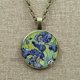 thumbnail image 1 of Collar de pinturas al óleo de Arte de Van Gogh para mujer, joyería de cabujón de vidrio, colgante de girasol de cielo nocturno estrellado, regalos de amante para niña, 1 of 4