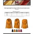thumbnail image 2 of MixMatchy Women's Solid Lightweight Front Zipper Utillity Anorak Hooded Jacket, 2 of 5
