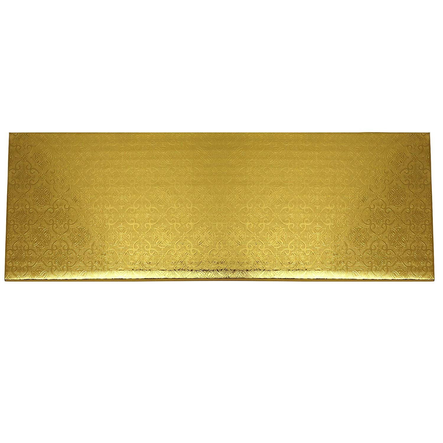 Full-Sheet Size - Pack of 10 17 Inch x 25 Inch OCreme Gold-Top Scalloped Rectangular Cake and Pastry Board 3//32 Inch Thick