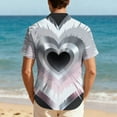 thumbnail image 5 of DIOAZUD Short Sleeve T Shirts for Men Loose Fit Valentines Button Down Shirts Love Heart Print Casual Tees Summer Holiday Tshirts, 5 of 9