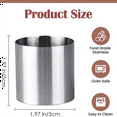 thumbnail image 3 of 12 Pieces Round Biscuit Cutter Stainless Steel Mousse Ring Mini Circle Cookie Cutters Frying Egg Rings Baking Tool, 3 of 7