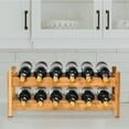 thumbnail image 3 of Gymax 2-Tier Bamboo Wine Rack for 12 Bottles Display Storage Shelf Holder, 3 of 10