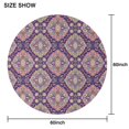 thumbnail image 6 of Multicolor Ethnic Floral Pattern Round Tablecloth 60"x60",Wrinkle Wipeable Table Cloth for Kitchen Dining Room Picnic Patio Party, 6 of 6