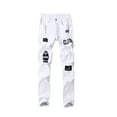thumbnail image 2 of Men's Slim Ripped Jeans Rag Design Casual Fashion Zipper Closure Breathable Trousers, 2 of 9