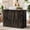 Dark Grey, variant on Finmind 63" U-Shaped Reception Desk with Counter, Modern Front Desk with Private Panel for Salon, Lobby, Retail Store, Office, Rustic Brown