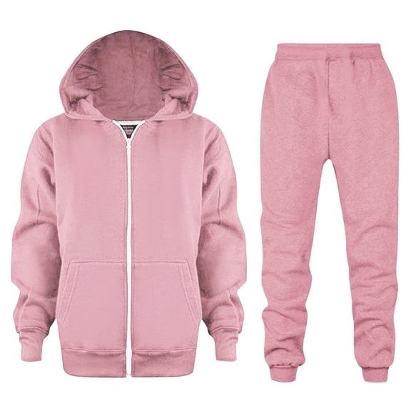 Hifoo Girls Long Sleeve Zip Up Hoodie Jogger Sweatsuit Casual Winter Outfit Sets Soft Tracksuit Toddler Youth Kids Playwear Athletic Two Piece Comfy Pullover Cozy Clothing Sets