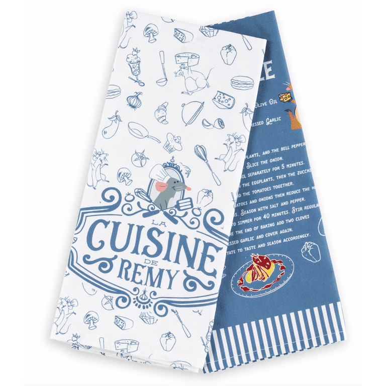 Disney Parks Epcot Remy and Emile Kitchen Towel Set Ratatouille New with  Tags 