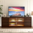 thumbnail image 6 of GUNAITO TV Stand for TVs up to 75", Big TV Stand for Living Room with 4 Drawers and LED Lights, Entertainment Center with Storage, Walnut, 6 of 10