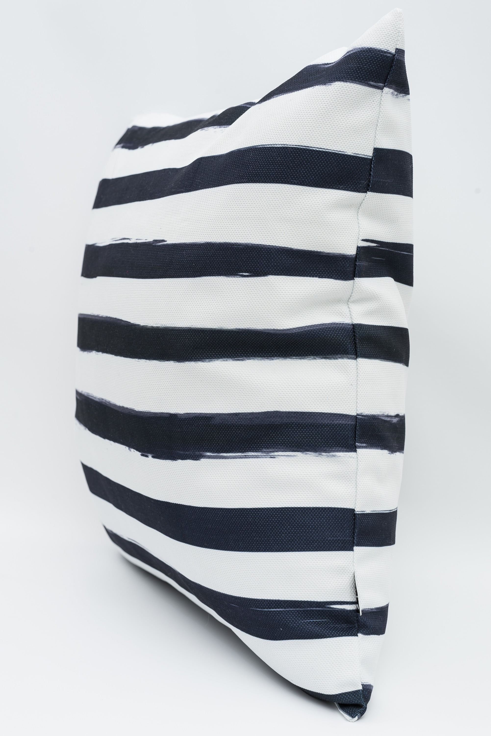 Ada Home Decor Black & White Stripes Contemporary Pillow