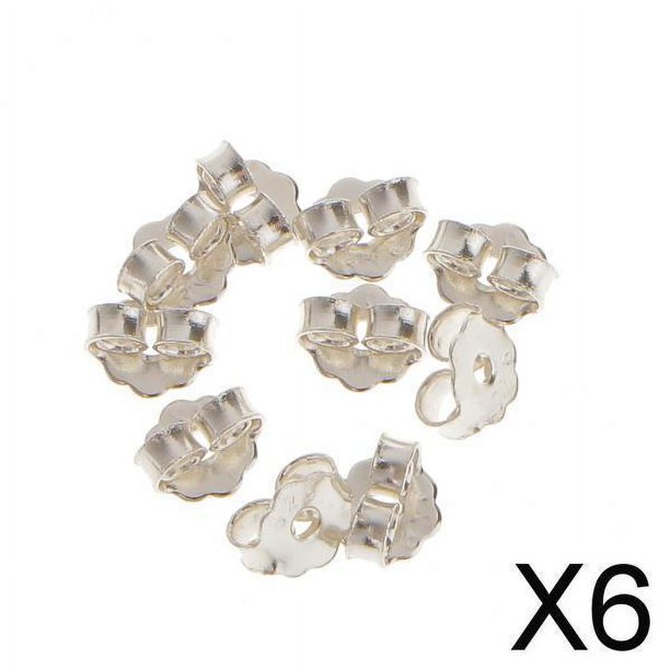 Tapones para Pendientes Soledad Plata de Ley 925 6 piezas