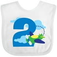 thumbnail image 3 of Inktastic 2nd Birthday Airplane Pilot Boys Baby Bib, 3 of 4