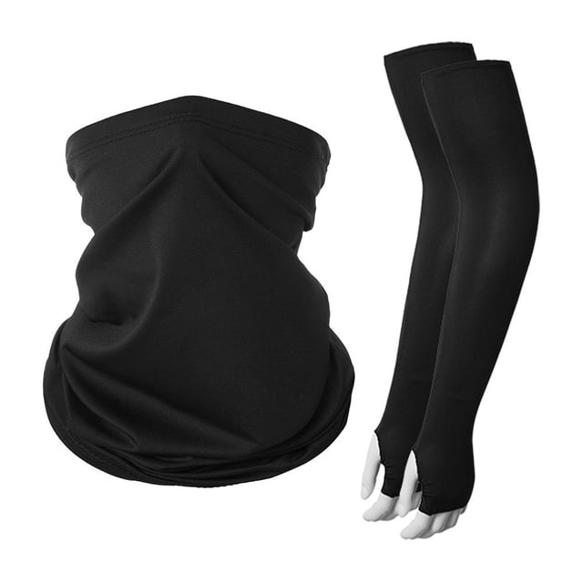 Breathable UV Protection Fishing Mask And Arm Sleeves Set For Outdoor Cycling Running