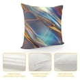 thumbnail image 4 of Acheng Short Plush Pillowcase 1 Piece Gold and Blue Abstract Art White, 4 of 5
