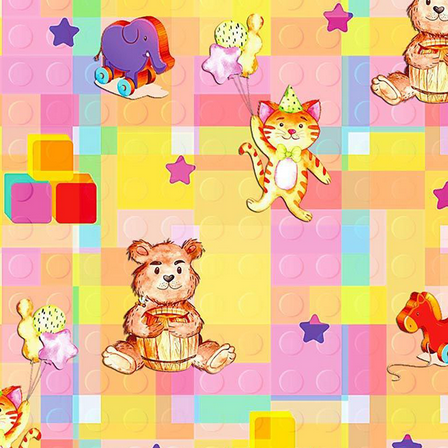 Stylish Fabric 44 in Sewing & Craft Fabric, Conversational Pattern, 1 Yard, Multicolor