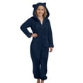 thumbnail image 4 of Girls Fleece Zip Up Jumpsuits Kids Hooded Rompers Costume Winter Clothes 5 14 Years Navy, 4 of 5