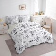 thumbnail image 2 of jejeloiu Western Cowboy Cattle Pattern 7-Piece Bedding Comforter Set Kids,Desert Cactus Print King Bedding Sets,Reversible, 2 of 7