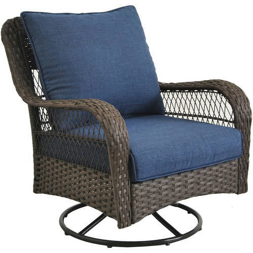 Better Homes & Gardens Colebrook 4-Piece Wicker Patio Furniture Conversation Set, with Swivel Chairs - image 2 of 15