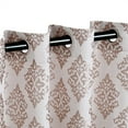 thumbnail image 2 of Superior Venetian Damask Jacquard Grommet Curtain Panel, Set of 2, 42" x 63", Brass, 2 of 5