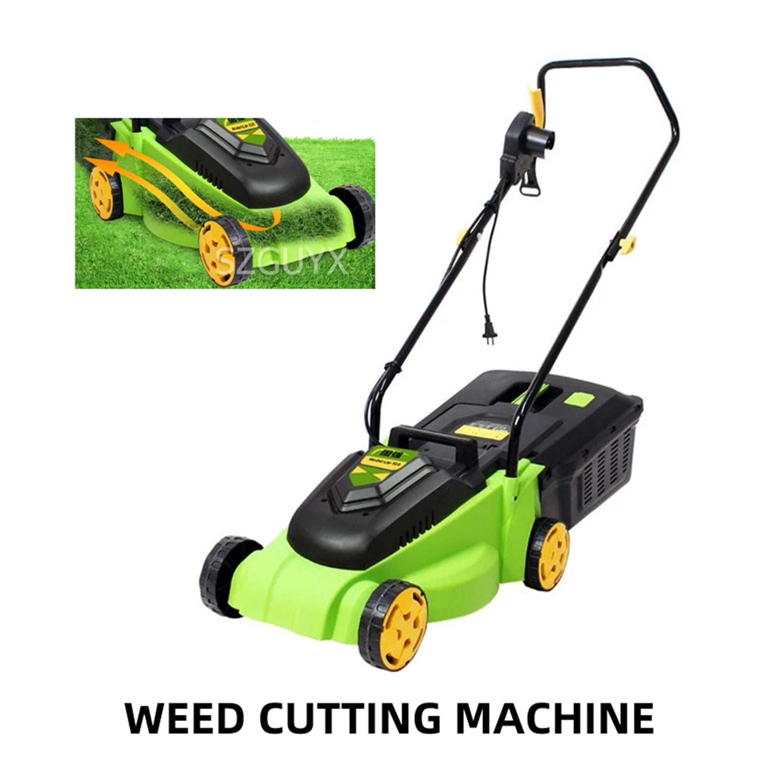 1600W High-power Commercial Electric Lawn Mower Lawn Machine Small Lawn Mower Multi-function Hand-push Weeder