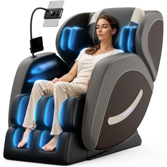 Massage Chairs Full Body, Zero Gravity Massage Chairs with Auto Modes, Airbag Massage, 6 Fix Point Rollers, Foot Massage, Heating, Touch Screen Controller, Home Relaxation Recliner with Massage
