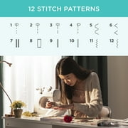 Best Choice Products 6V Portable Sewing Machine, 42-Piece Beginners Kit w/ 12 Stitch Patterns - Teal/White