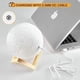 thumbnail image 5 of 1 lámpara de luna 3D (5.9 in), luz nocturna LED, lámpara decorativa con interruptor táctil, lámpara recargable USB, dormitorio, sala de estar, cafetería, regalo de cumpleaños de Navidad, 5 of 5